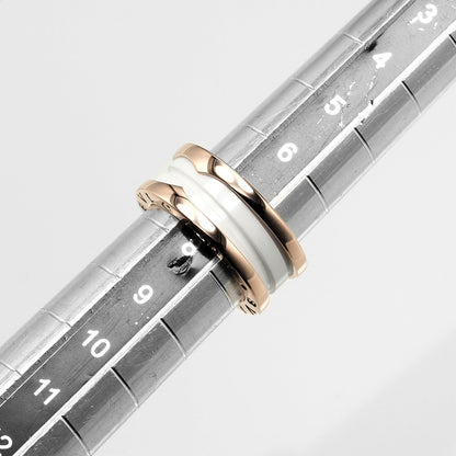 Bvlgari Ring K18 Pink Gold, Ceramic Gold Fine Jewelry Be Zero One Women Secondhand