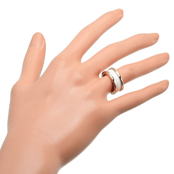 Bvlgari Ring K18 Pink Gold, Ceramic Gold Fine Jewelry Be Zero One Women Secondhand