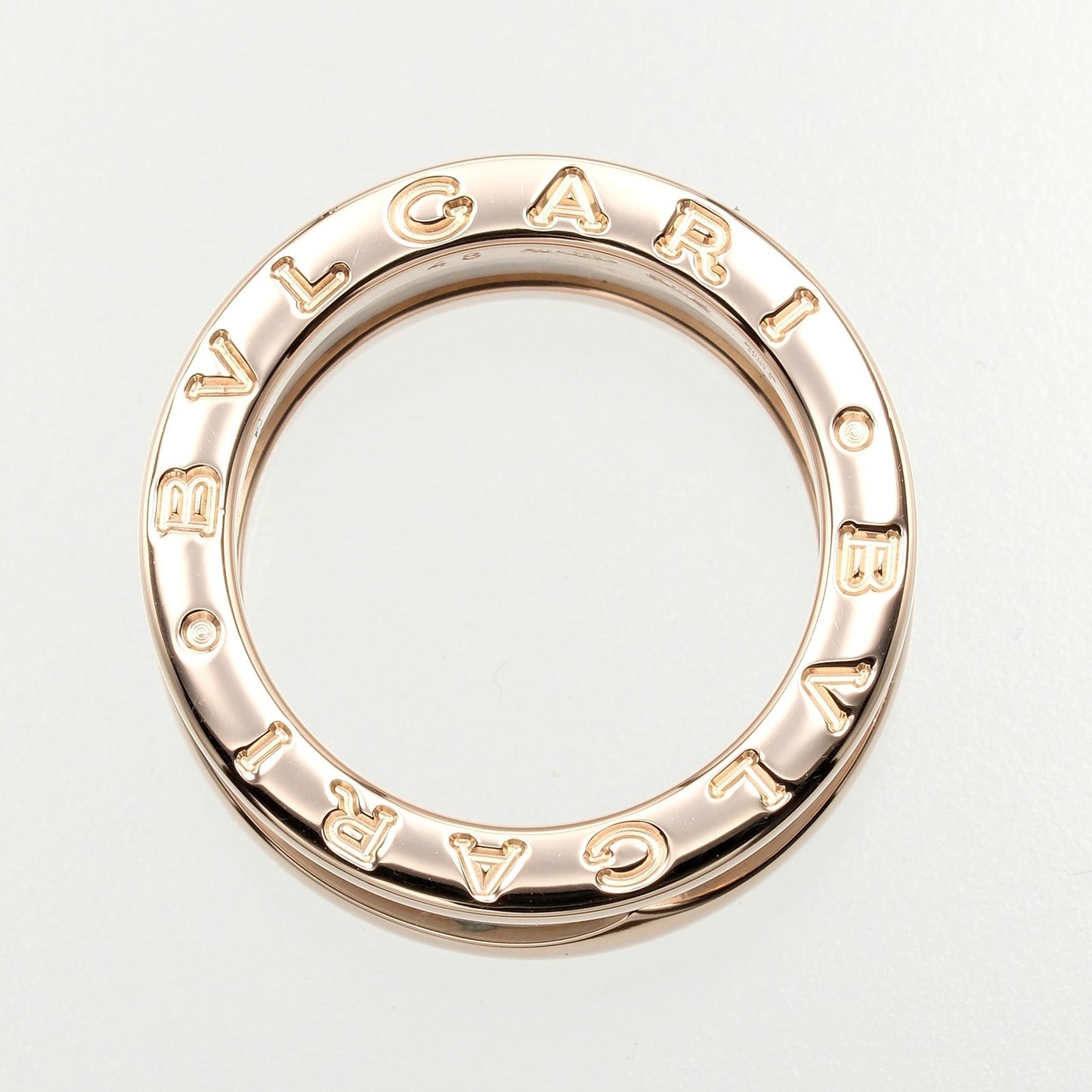 Bvlgari Ring K18 Pink Gold, Ceramic Gold Fine Jewelry Be Zero One Women Secondhand