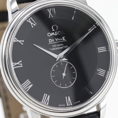 Omega Watches Mechanical Automatic 4813.50 Stainless Steel , Leather Black Cal.2202 Prestige De