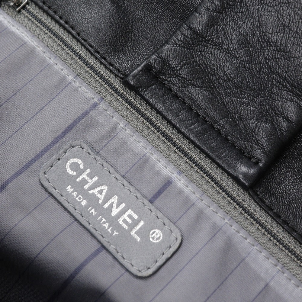 Chanel Shoulder Bag Lambskin Black Studs Coco Mark Wchainshoulder Women