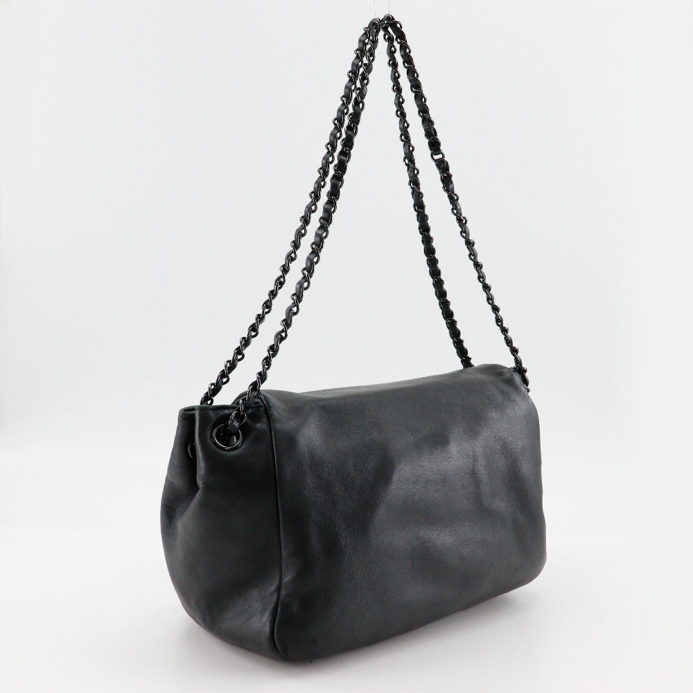 Chanel Shoulder Bag Lambskin Black Studs Coco Mark Wchainshoulder Women