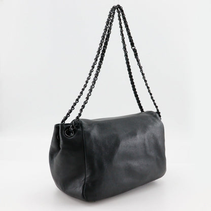 Chanel Shoulder Bag Lambskin Black Studs Coco Mark Wchainshoulder Women
