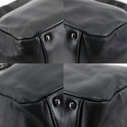 Chanel Shoulder Bag Lambskin Black Studs Coco Mark Wchainshoulder Women