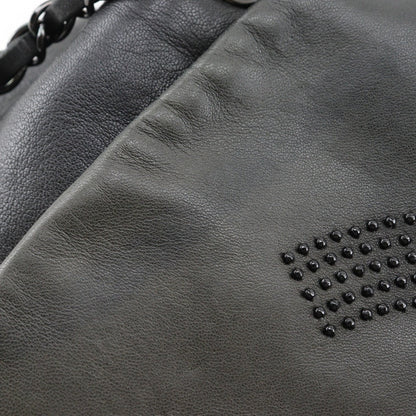 Chanel Shoulder Bag Lambskin Black Studs Coco Mark Wchainshoulder Women