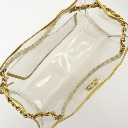 Chanel Tote Bag Plastics Gold / Clear Chain Tote Coco Mark Women