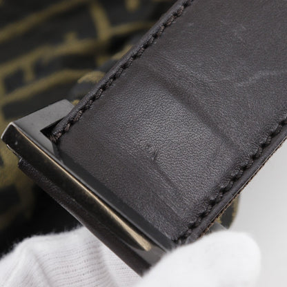 Fendi Shoulder Bag Nylon Canvas Brown One Belt Zucca Women