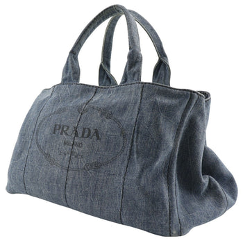 Prada Handbag B1872B Denim Blue Canapal Women