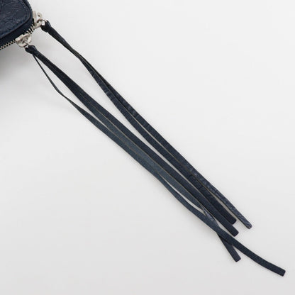 Balenciaga Clutch Bag 362967 Leather Navy Blue Unisex(Unisex)