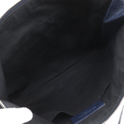 Balenciaga Clutch Bag 362967 Leather Navy Blue Unisex(Unisex)