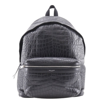 Saint Laurent Backpack Embossed Leather Black Backpack City Saint Laurent Mens