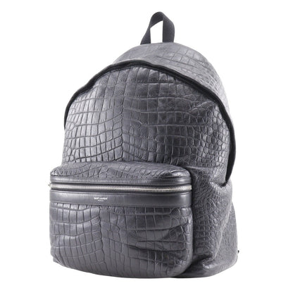 Saint Laurent Backpack Embossed Leather Black Backpack City Saint Laurent Mens