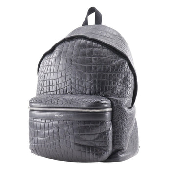 Saint Laurent Backpack Embossed Leather Black Backpack City Saint Laurent Mens