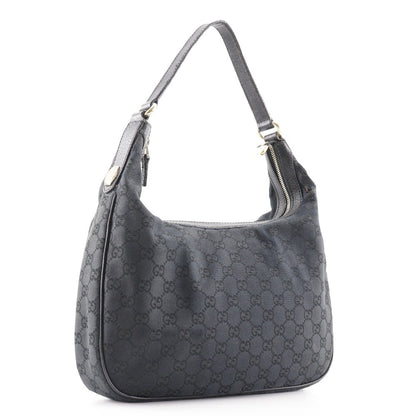 Gucci Shoulder Bag 153010 Gg Canvas Black One Belt Women