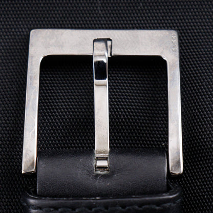 Gucci Shoulder Bag 141194 Nylon Canvas Black Unisex(Unisex)