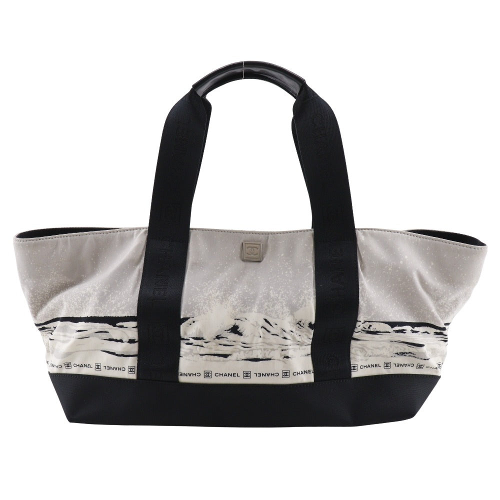 Chanel Handbag Nylon Black Sports Line High Summer Women