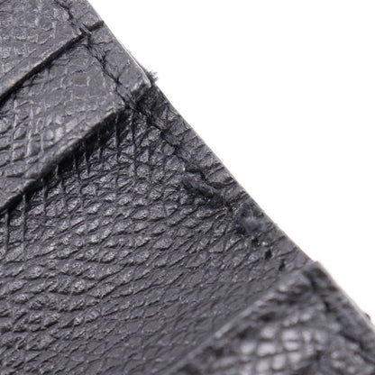 Hermes Long Wallet Purse Courchevel Black/Silver Metal Bean Unisex(Unisex)