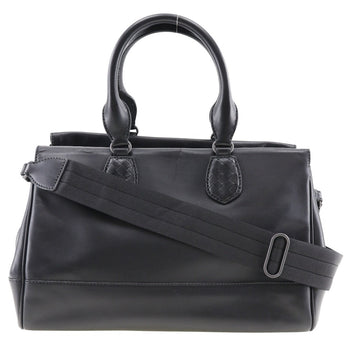 Bottegaveneta Handbag Calfskin Black 2Wayshoulder Women