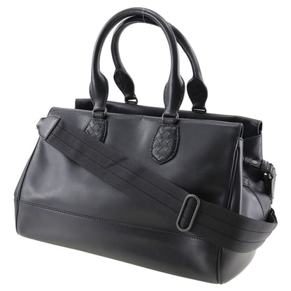Bottegaveneta Handbag Calfskin Black 2Wayshoulder Women