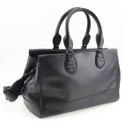 Bottegaveneta Handbag Calfskin Black 2Wayshoulder Women
