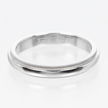Tiffany&Co. Ring Pt950Platinum Silver 0.1" Model Gathered Milgrain Women