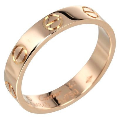 Cartier Ring K18 Pink Gold Gold Mini Love Wedding Women 49