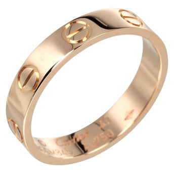 Cartier Ring K18 Pink Gold Gold Mini Love Wedding Women 49