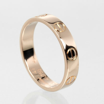 Cartier Ring K18 Pink Gold Gold Mini Love Wedding Women 49