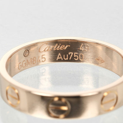 Cartier Ring K18 Pink Gold Gold Mini Love Wedding Women 49