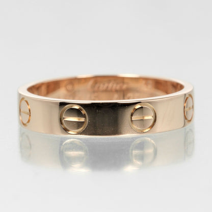 Cartier Ring K18 Pink Gold Gold Mini Love Wedding Women 49