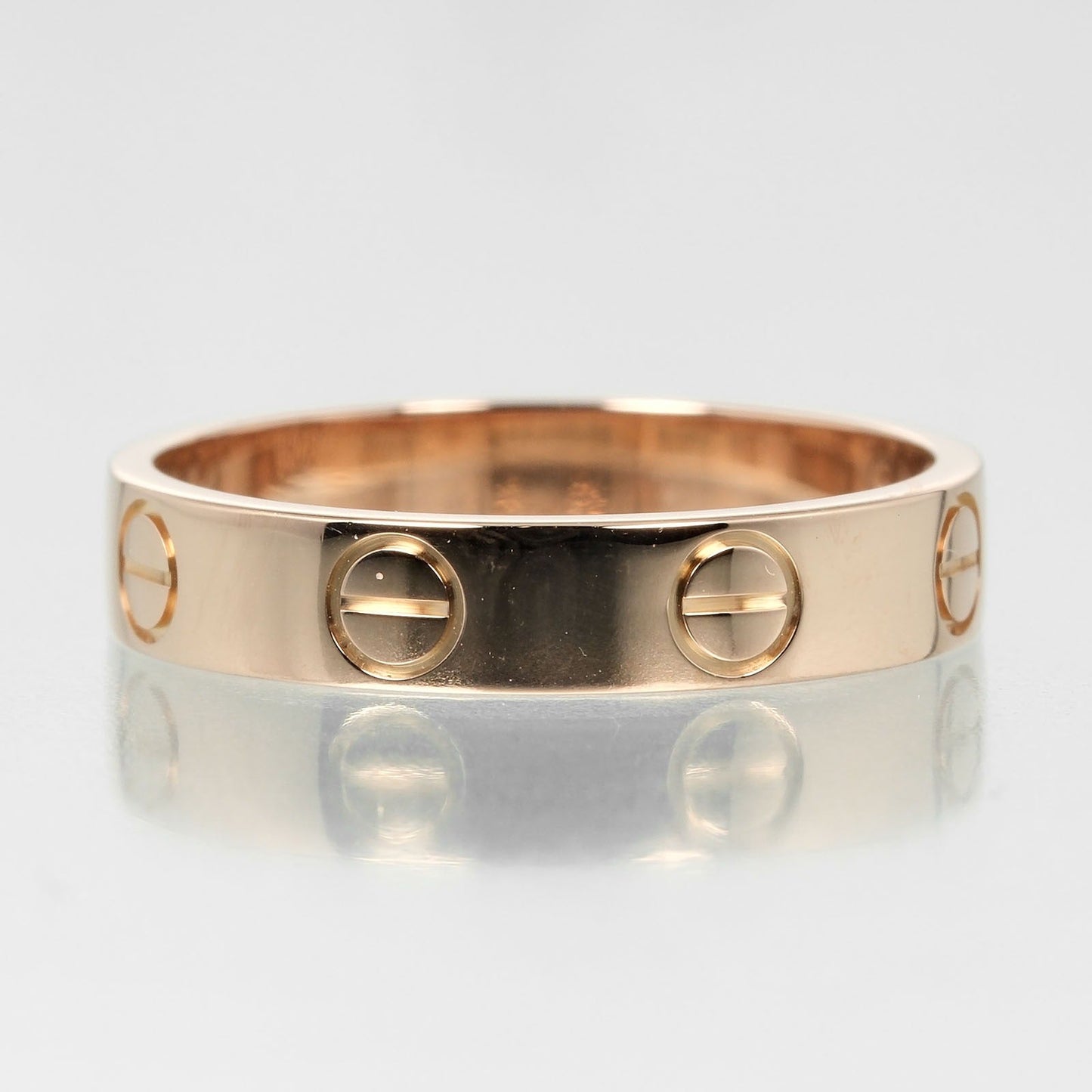 Cartier Ring K18 Pink Gold Gold Mini Love Wedding Women 49