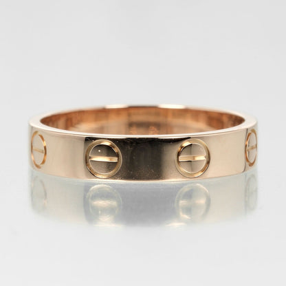 Cartier Ring K18 Pink Gold Gold Mini Love Wedding Women 49