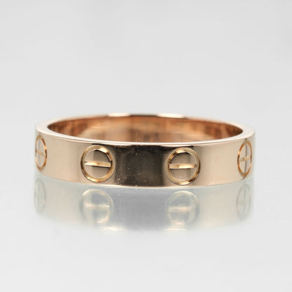 Cartier Ring K18 Pink Gold Gold Mini Love Wedding Women 49