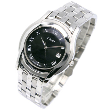 Gucci Watches Quartz 5500M Stainless Steel Black Black Dial Mens