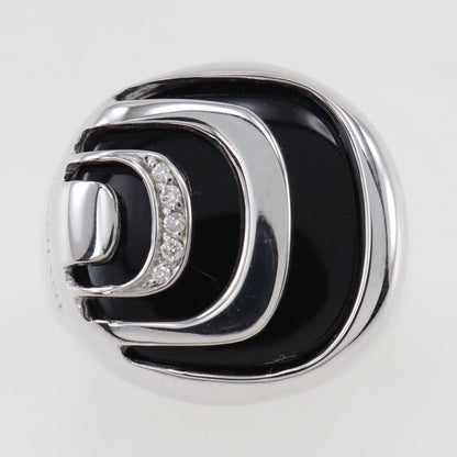Damiani Ring Silver925, Onyx, Diamond Silver Women