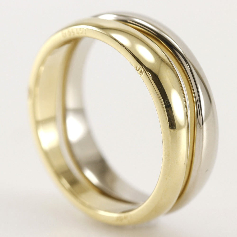 Cartier Ring K18 Yellow Gold, K18 White Gold Black Two Set Love Milling 50