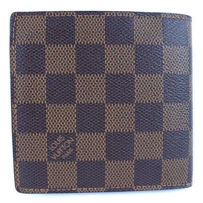 Louis Vuitton Bifold Wallet N61675 Damier Canvas Brown Portefeuille Marco Mens