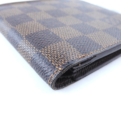 Louis Vuitton Bifold Wallet N61675 Damier Canvas Brown Portefeuille Marco Mens