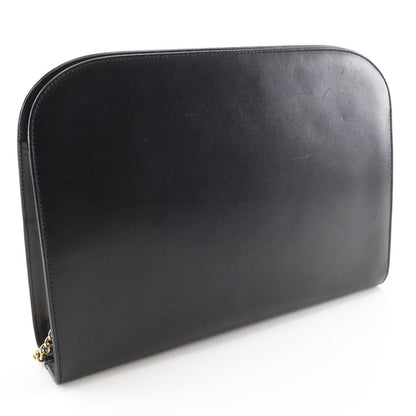 Salvatore Ferragamo Shoulder Bag P21-0587 Calfskin Black 2-Way Clutch Gancini Chainshoulder Women