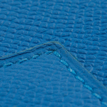 Hermes Clutch Bag Felt, Epsom Blue / Gray Too Doo 37 Unisex(Unisex)