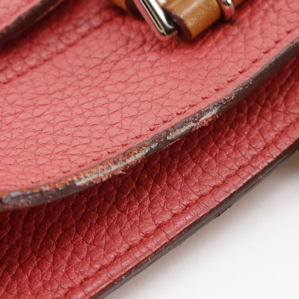Hermes Shoulder Bag Taurillon Clemence Pink Maruwari Pm Women