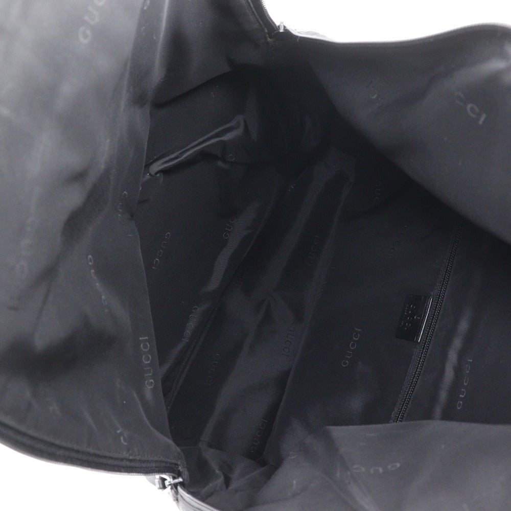 Gucci Backpack 019.0302 Nylon Canvas Black Backpack Unisex(Unisex)
