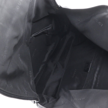 Gucci Backpack 019.0302 Nylon Canvas Black Backpack Unisex(Unisex)