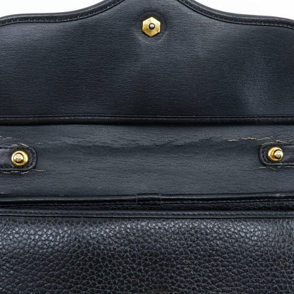 Christian Dior Handbag Calfskin Black One Handle Vintage Cd Logo Women