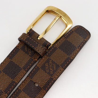 Louis Vuitton Belt M6995 Damier Canvas Brown Santur Ellipse Mens 80