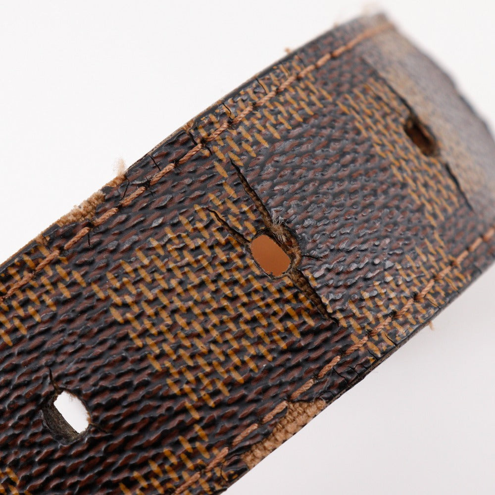 Louis Vuitton Belt M6995 Damier Canvas Brown Santur Ellipse Mens 80
