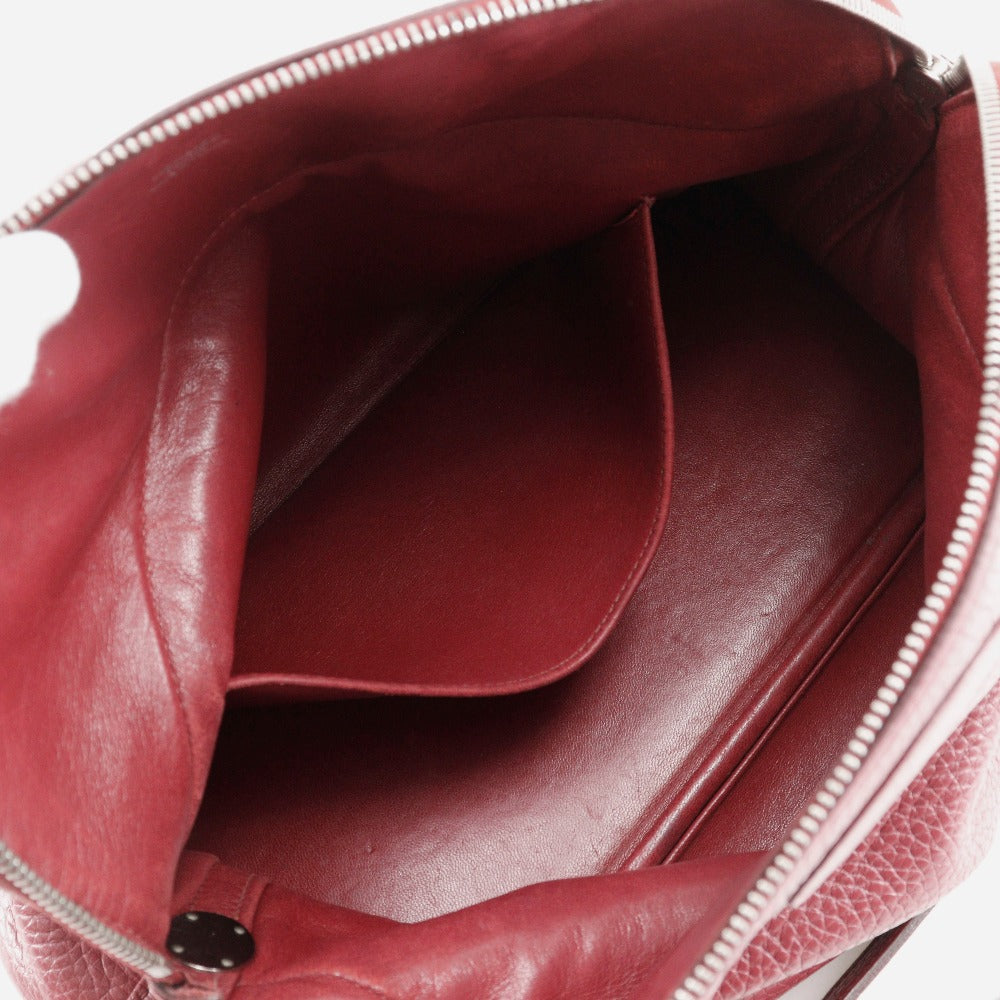 Hermes Handbag Ardenne Red/Silver Metal 2Wayshoulder Bored 31 Women