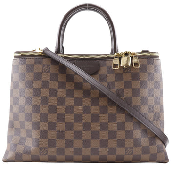 Louis Vuitton Handbag N41582 Damier Canvas Brown 2Wayshoulder Brompton Women