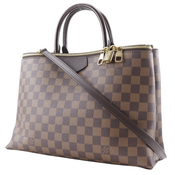 Louis Vuitton Handbag N41582 Damier Canvas Brown 2Wayshoulder Brompton Women