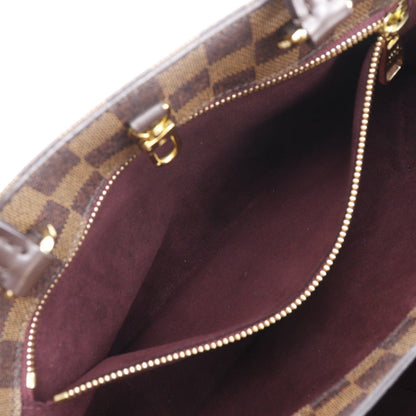 Louis Vuitton Handbag N41582 Damier Canvas Brown 2Wayshoulder Brompton Women